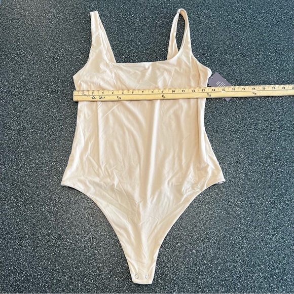 NWT Auden Women's 4- Way Stretch Tank Bodysuit- Beige L - Picture 7 of 13